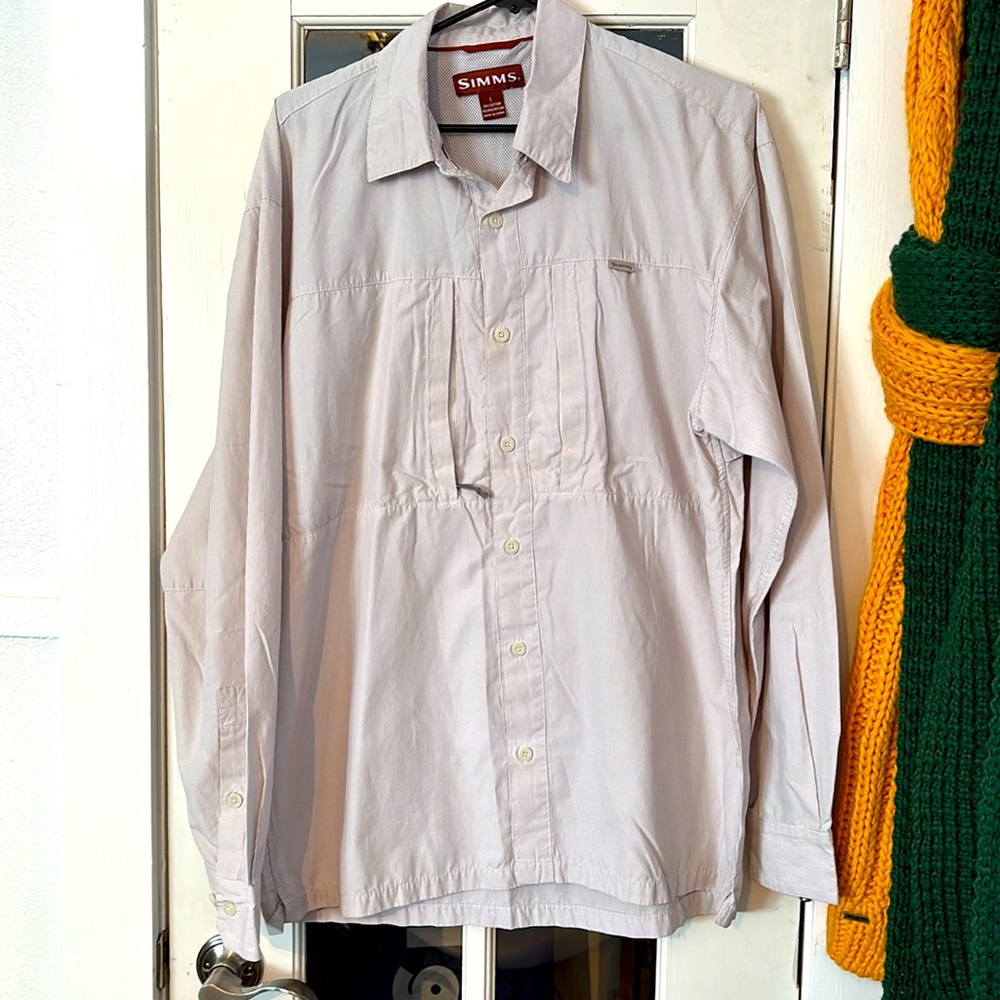 Men’s Simms size Large lightest tan stripe